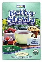 NEW Now Foods Better Stevia Organic Zero Calorie Sweetener Gluten Free 75packets - £12.07 GBP