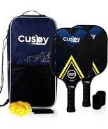 Cuspy USAPA Approved Pickleball Paddles Set of 2 W Balls, Wrist Bands, C... - $93.55 CAD