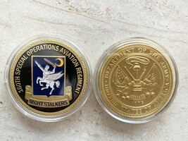 US ARMY 160th SPECIAL OPS AVIATION REGIMENT &quot;NIGHT STALKERS&quot; Challenge C... - $273.28 MXN