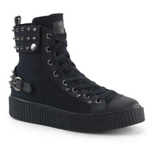 DEMONIA 1&quot; Platform Round Toe Lace Up Front High Top Creeper Sneaker SNE... - $102.95