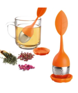 Tea Infuser for Loose Tea Strainer Herbs Spices Silicone Stainless Filte... - £6.15 GBP