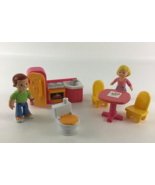 Fisher Price My First Dollhouse Replacement Furniture Figures Kitchen Ta... - £27.05 GBP