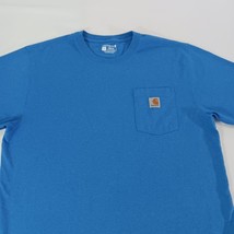 Carhartt K87 H72 Loose Fit Men's Blue Cotton Blend Short Sleeve T-Shirt Sz Large image 9