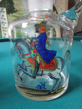 CRYSTAL BOTTLE DECANTER CAVALIER POLISH 8 1/4 X 4&quot; RARE - £97.08 GBP