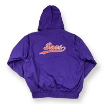 Vintage Phoenix Suns Competitor Quilt Lined Hoodie Script Jacket Large NBA 90s - £100.84 GBP