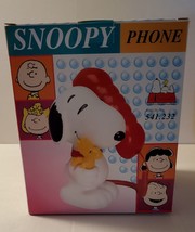 Vintage Peanuts Snoopy &amp; Woodstock landline phone with bank - NEW IN BOX - £59.01 GBP