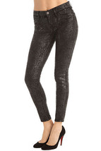 New J Brand Jeans Skinny Womens Leggings Black Matte Boa Snake 25 Coated USA  - $316.80