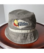 Vintage Winnie the Pooh Disney Greige Beige Tan Grey Bucket Hat 24” - £13.22 GBP