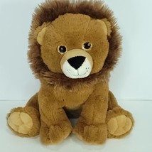 The Bear Factory 2001 Plush Lion Stuffed Animal Dark Brown Realistic Soft 12&quot; - £19.84 GBP