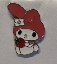 Sanrio My Melody With Strawberry Enamel Lapel Hat Pin - £5.43 GBP