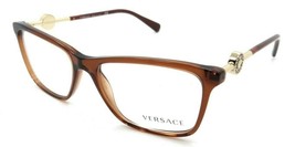 Versace Eyeglasses Frames VE 3299B 5324 55-17-140 Transparent Brown Italy - £86.67 GBP