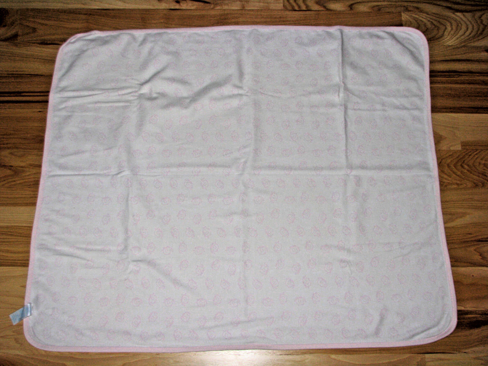 Old Navy Girl Pink White Cotton Blanket Reversible Elephant Receiving Swaddling Item image 3