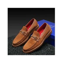 Men Tayno Dressy Casual Penny Loafer Soft Micro Suede Comfortable Drive Camel image 10