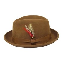 Men's Broner Wool Hat Classic Soft Fedora SCORSESE 73-782 Pecan Brown image 6