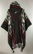 Poncho with Hood | Soft and Comfortable Wool | Native Design | Handcrafted - £62.35 GBP