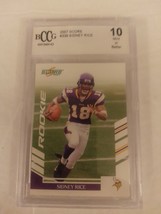 2007 Score Football #339 Sidney Rice RC Rookie Card Beckett BCCG Graded 10 Mint - $24.99