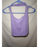 NWT Women&#39;s Wild Fable Size SMALL Lilac Purple Ribbed Cropped Halter Tan... - $168.17 MXN