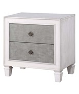 Katia Nightstand, Rustic Gray &amp; Weathered White Finish - $7,200.88 MXN