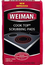 3 WEIMAN COOK TOP Scrub Cleaning SCRUBBING PADS for Ceramic Glass cookto... - $17.96