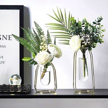 Clear Vase Decorations For Living Room Wedding Holiday Party, 2 Pcs.S L, Flower - £31.03 GBP