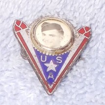 WW2 Sweetheart or Mother&#39;s Pin Sterling with Real Photo - £23.94 GBP