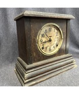 VINTAGE INGRAHAM WOOD MANTEL CLOCK For Parts Or Repair - £29.56 GBP