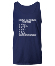 Funny Adult TankTop Guess These Words Navy-U-TT  - £15.94 GBP