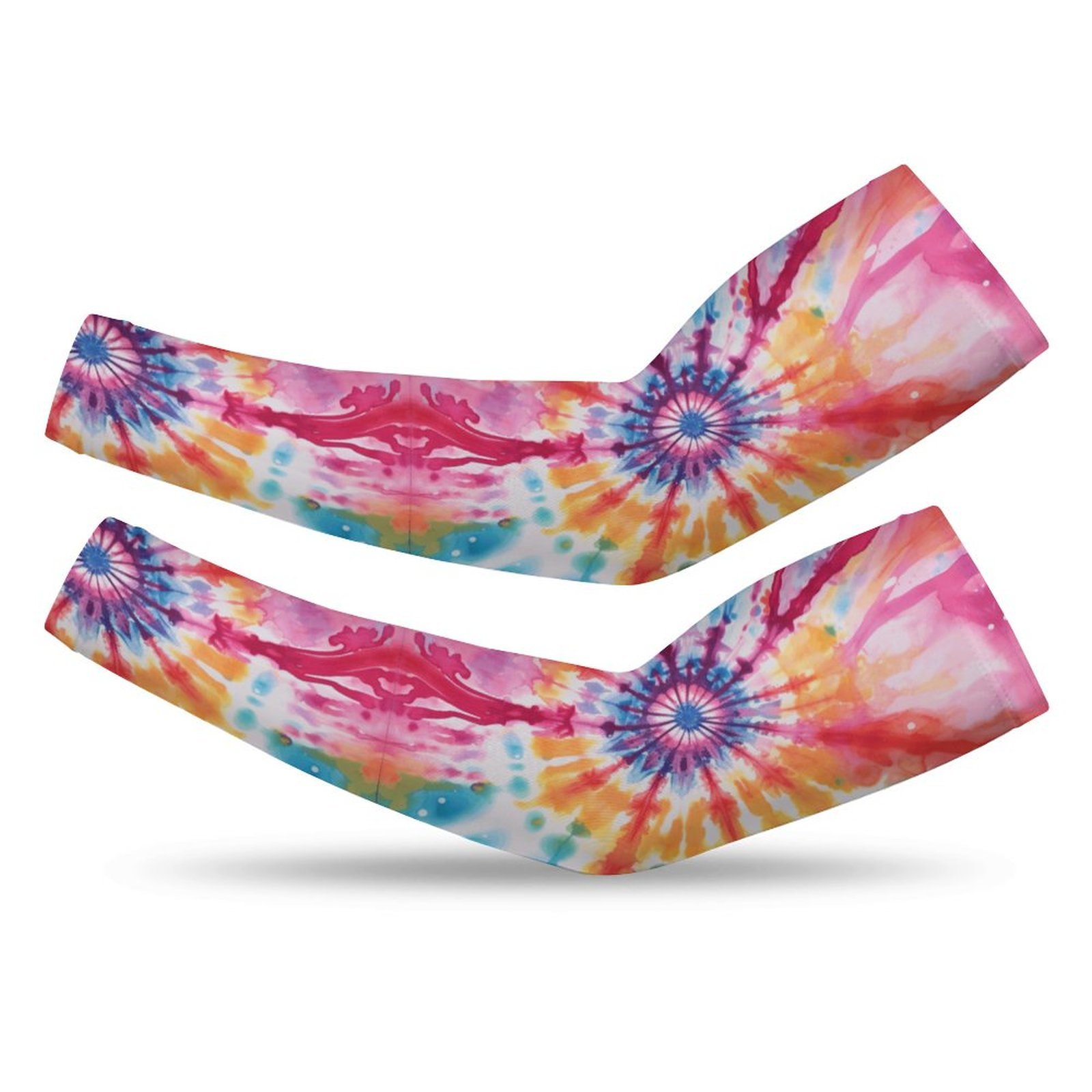 Mondxflaur Tie Dye Cooling Arm Sleeves Cover UV Sun Protection for Men Women