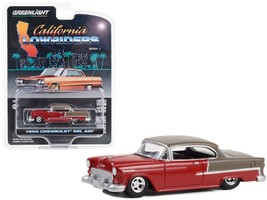 1955 Chevrolet Bel Air Lowrider Ruby Red and Matt Bronze &quot;California Lowriders&quot; - £14.54 GBP