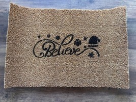 Hand Painted Believe Inspirational Doormat - $358.42 MXN