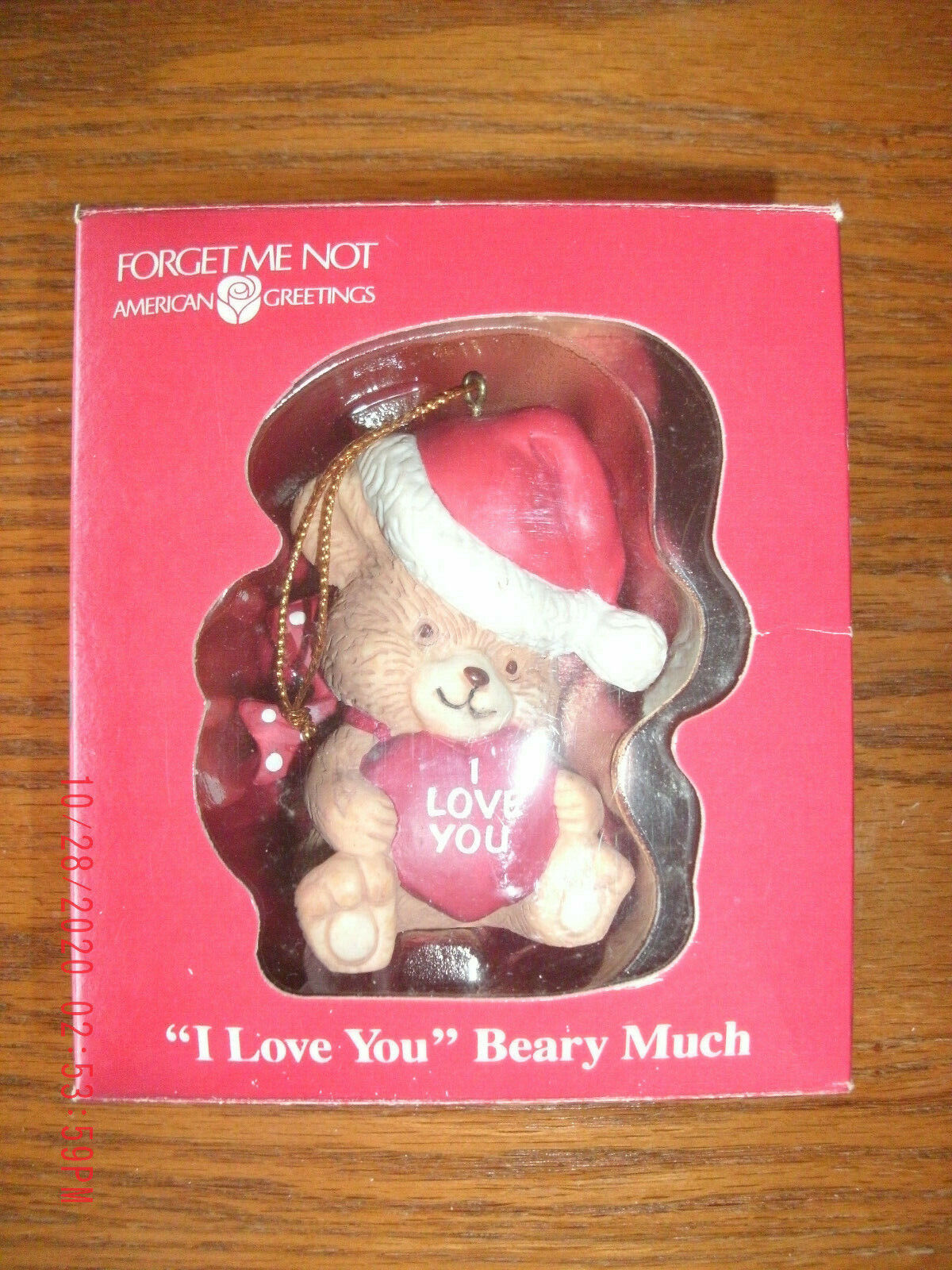 Primary image for American Greetings Forget Me Not I Love You Beary Much Christmas Ornament bear