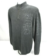 DKNY Jeans 1/4 Zip Pullover Knit Sweater Mens XL Shirt Gray Long Sleeve ... - £21.02 GBP