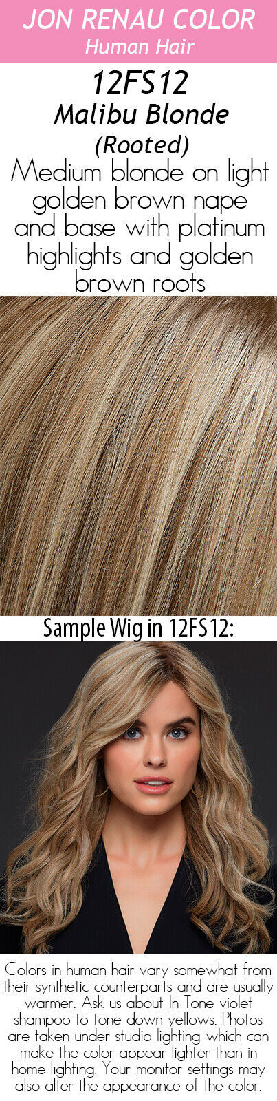 Primary image for EASIPART T by JON RENAU, REMY Human Hair Topper,  12" or 18" ANY COLOR! NEW