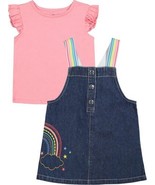 MSRP $50 Kids Headquarters girls 2 Pieces Skirtall Set, Dark Wash Denim ... - $37.62