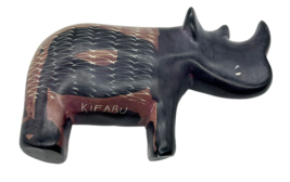 Carved Stone Rhino Figurine Kifaru Rhinoceros Sudan Stone Africa Carving - $22.00