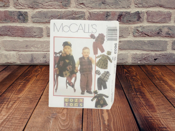 Primary image for McCall’s Sewing Pattern 9603 BOYS & GIRLS PULL-ON PANTS HATS VESTS DRESS UNCUT