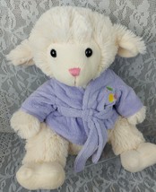 Dan Dee Lamb Robe Cream Ivory Purple Jellybeans Easter 17&quot; Plush Stuffed... - $35.99