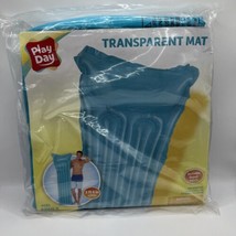 Play Day Transparent Swimming Pool Mat Raft  Inflatable 5&#39;6&quot; Long Blue - £4.75 GBP