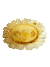 Vintage 1920s Celluloid Bakelite Vanity Trinket Soap Dish Amber Scallope... - £14.74 GBP