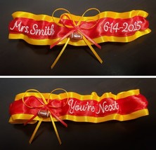 Name &amp; Date sports team garter + You&#39;re Next basketball baseball footbal... - $39.00
