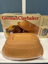 Schlemmer Topf #843 West Germany Baker Clay Baking Roaster Keramik 15” x... - £55.25 GBP