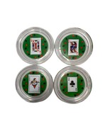 Set of 4 Glass Poker Coasters - $17.72 CAD