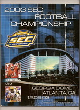 2003 SEC Championship Program NCAA football Georgia LSU - £64.20 GBP