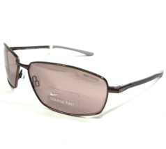 Nike Pivot Six E Sunglasses EV1092 220 Brown Gray Square Frames w Brown Lenses - £54.68 GBP