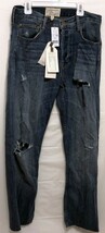 NWT Current Elliott Heritage Fit Borrego Destroy Distressed Blue Jeans S... - $118.79