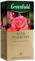 GREENFIELD BLACK TEA Rose Pineberry 25 Tea Bags Made in Russia - $6.92