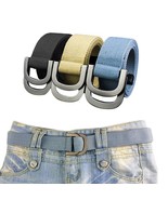 Plus Size Long Double D Rings Web Belt for Men and Women 38mm/1.5inch Strap - £10.38 GBP
