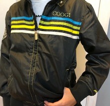 COOGI Kids Boys Windbreaker Jacket Black Striped Full Zip Long Sleeve Coat 8 - £31.64 GBP