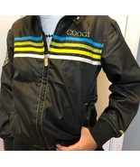 COOGI Kids Boys Windbreaker Jacket Black Striped Full Zip Long Sleeve Co... - $753.65 MXN