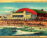 Auditorium Convention Hall Atlantic City NJ New Jersey Linen Postcard Q15 - $3.91